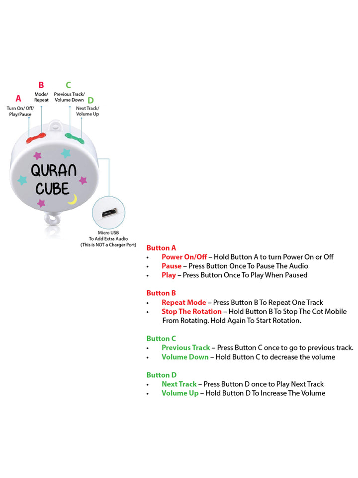 Quran Cube - Islamic Cot Mobile - Islamic Impressions