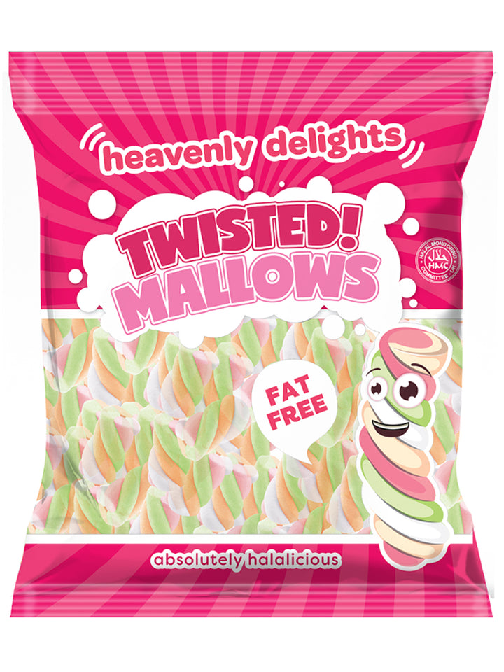 Twisted Mallows Marshmallow Sweets - Heavenly Delights - 140g Bag - Islamic Impressions