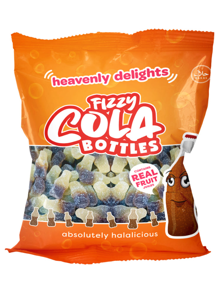 Fizzy Cola Bottles - Heavenly Delights - 80g Bag - Islamic Impressions