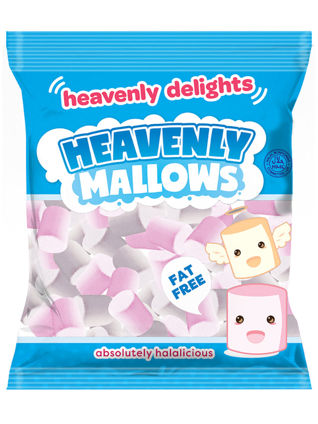 Heavenly Mallows Marshmallow - 140g Bag - Heavenly Delights - front pack image
