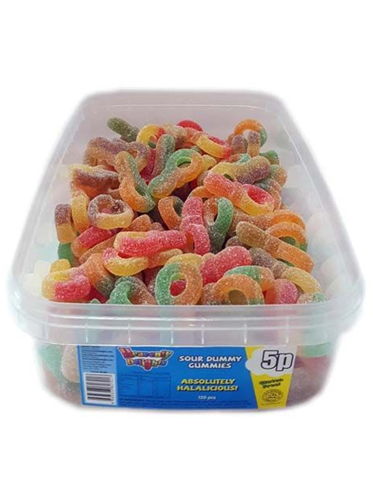 Sour Dummy Gummies Sweets - Heavenly Delights - 5p - 120 pieces Tub - Islamic Impressions