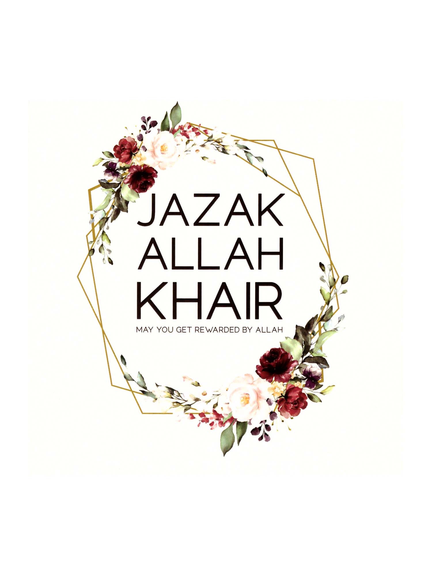 Greeting Card - Jazak Allah Khair - Islamic Impressions