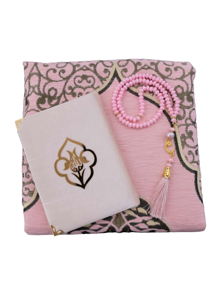 Gift Set - Five Surahs/Mat/Crystal Tasbeeh (0987)