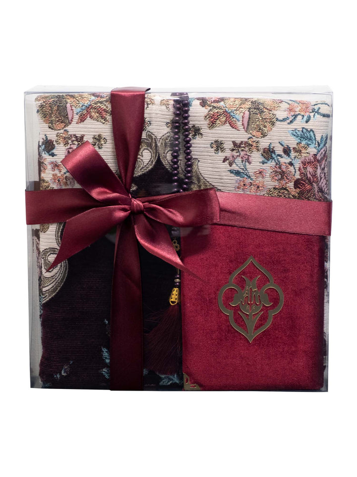 Gift Set - Five Surahs/Mat/Crystal Tasbeeh (0987)