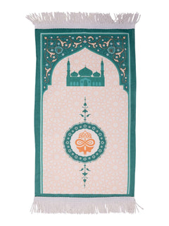 Pink children's prayer mat from the money-box gift set, full view