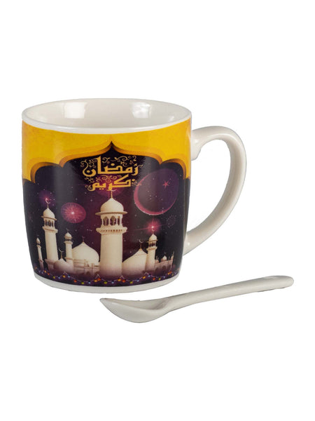 Ramadan Kareem Mug and Spoon Set - Purple