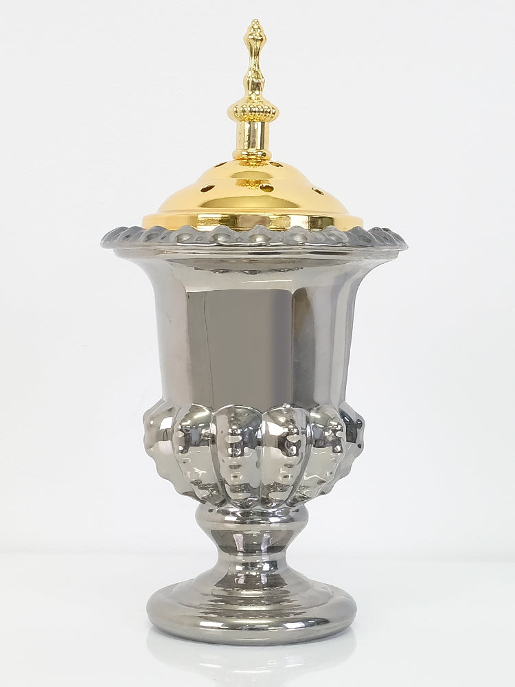 Glass & Metal Bakhoor Burner - Islamic Impressions