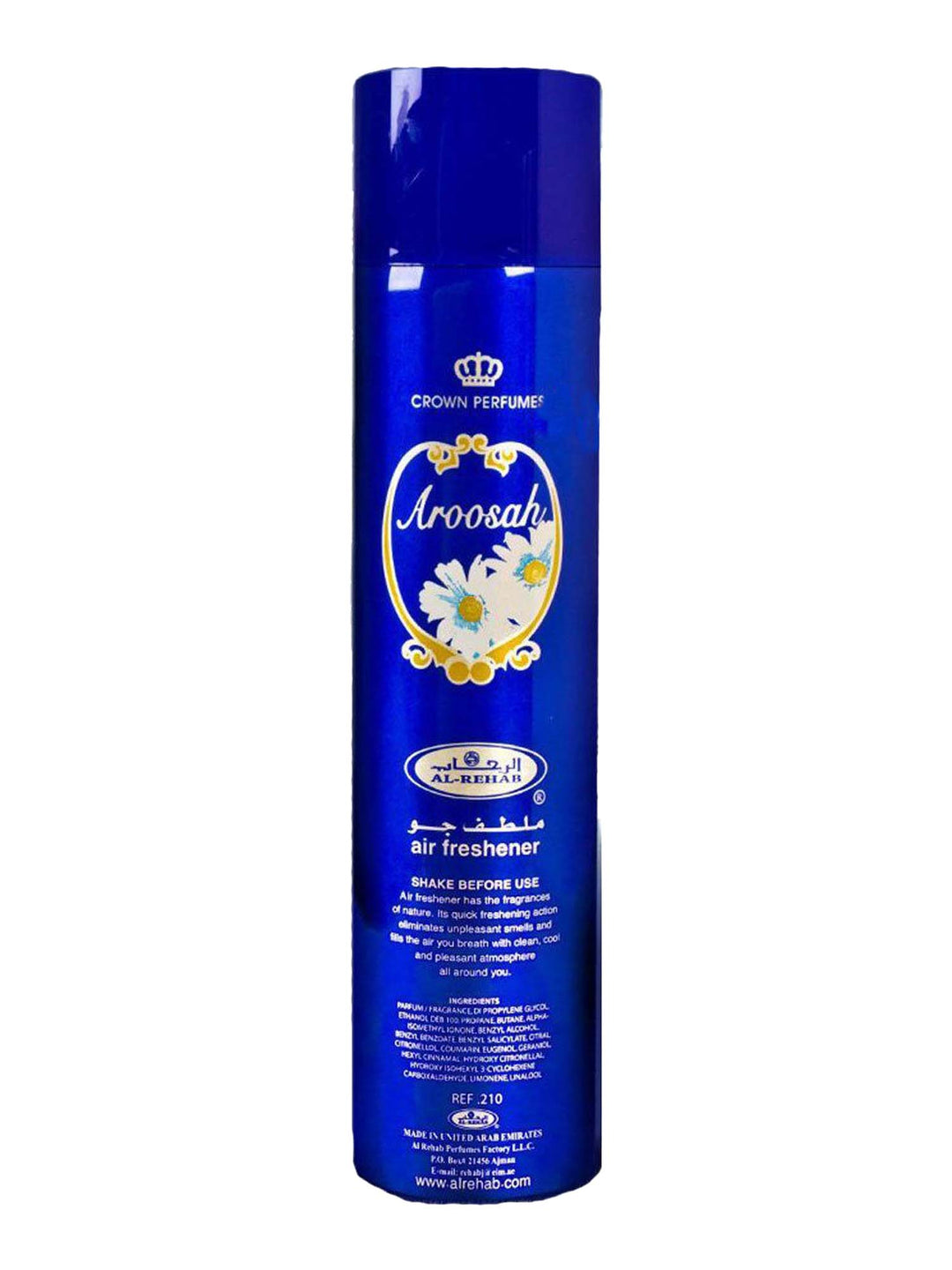Home Air Freshener/Room Spray - Crown Perfumes - Aroosah - 300ml