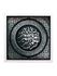 Bismillah Frame - Black/White Square with circular patterned design