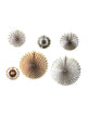 Set of 6 Gold & Silver Eid & Ramadan Hanging Concertina Fan Decorations