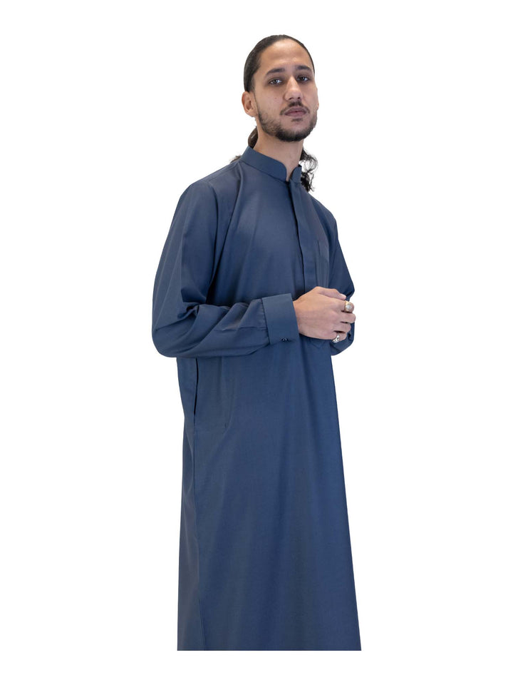Islamic Impressions Qatari Thobe with Collar and Cuff