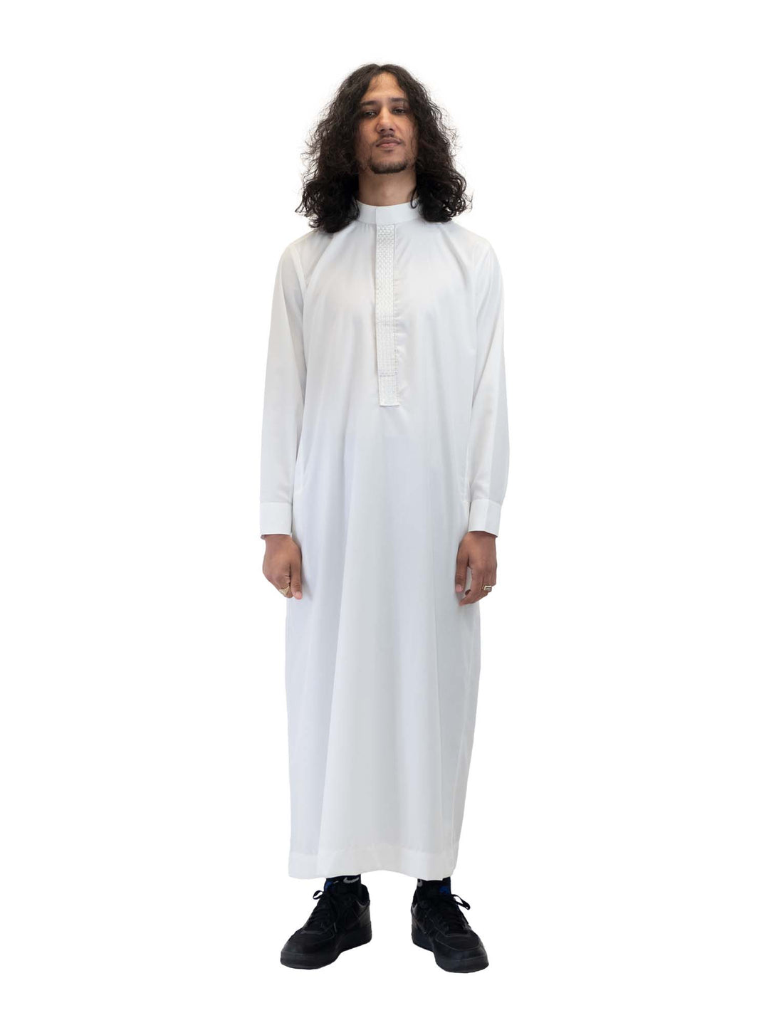 ثوب رجالي انطباعات إسلامية - فتحة كوفي مع أزرار أكمام