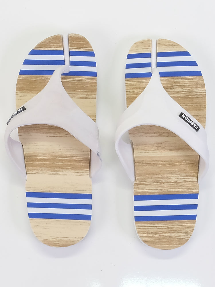 Mens Slippers - Wood Effect - Stripes - Islamic Impressions