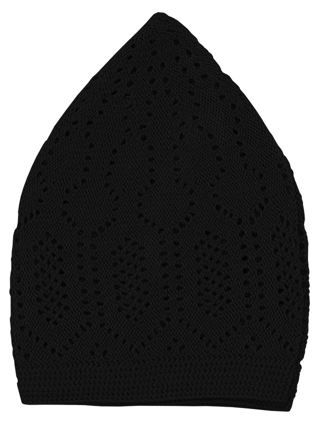Mercan Cotton Prayer Hat - Black