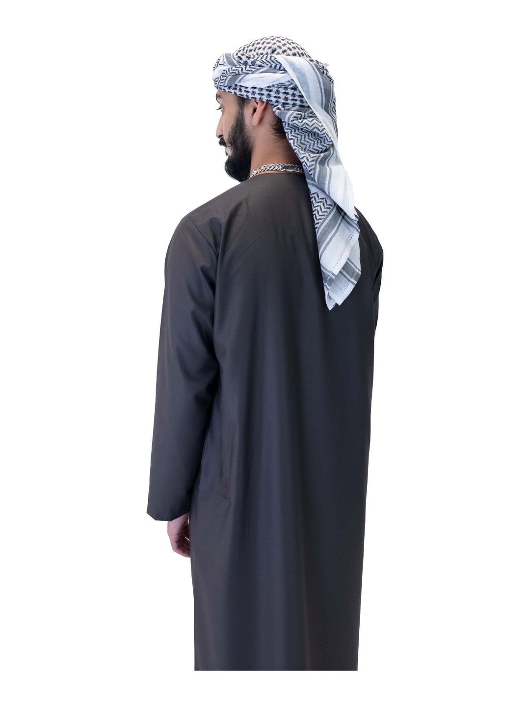 Islamic Impressions - Men's Arab Style Scarf - Black & White