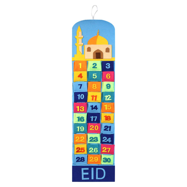 Childrens Advent Calendar For Ramadan - Soft Material With Pockets - Islamic Impressions