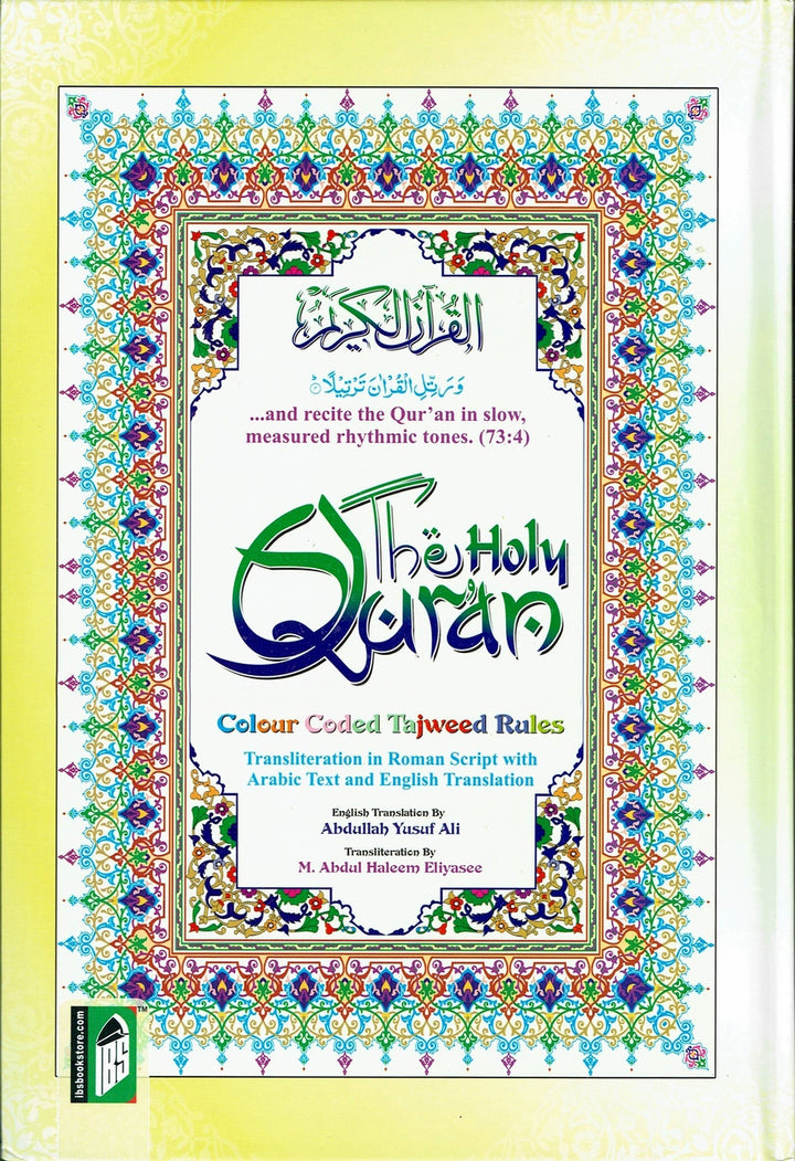 The Holy Quran - Indo Pak - Colour Coded Tajweed Rules -English Transliteration/Translation ~A4 - Islamic Impressions
