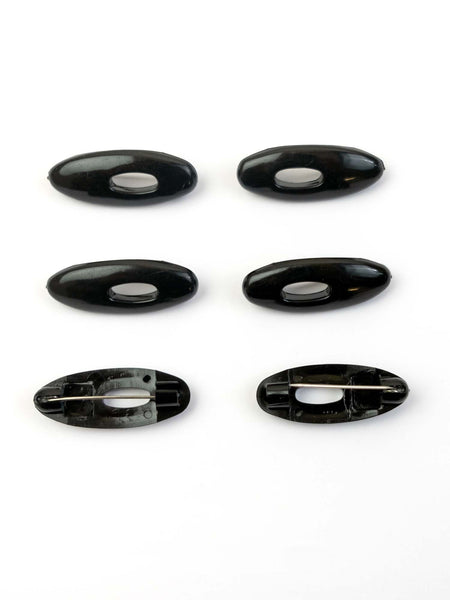 No Snag Hijab Safety Pins - Black - Pack of Six