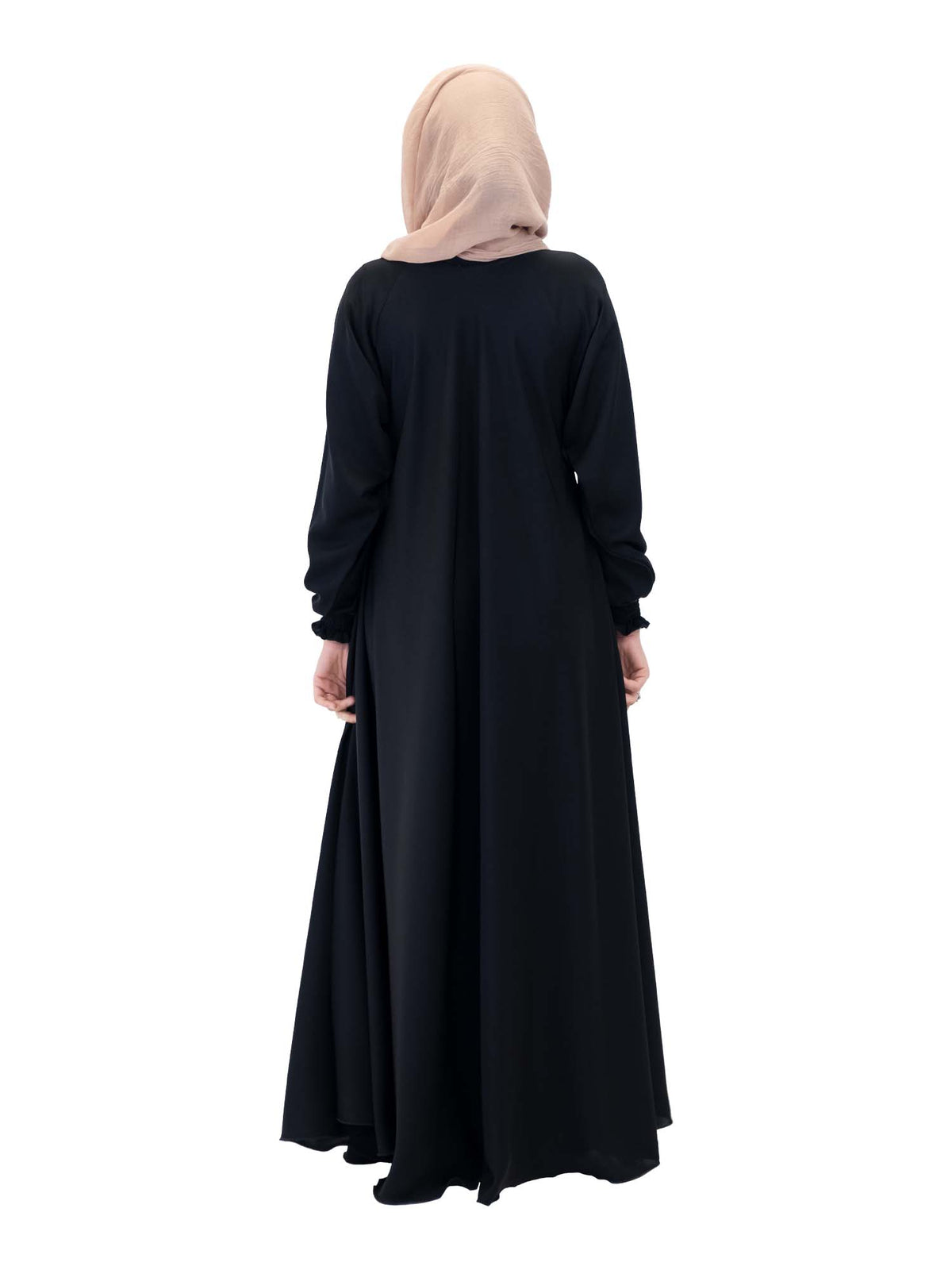 Black Side Zip Abaya, 2