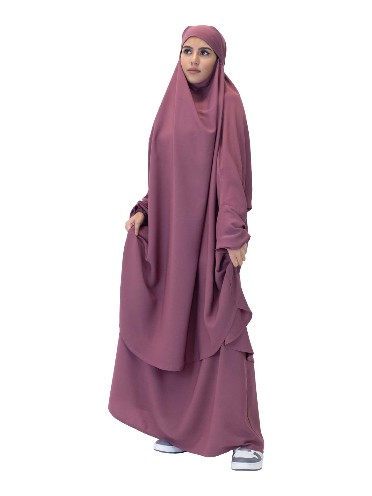 Blush Pink Khimar Nosaiba, 3