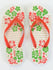 Women's Slippers - Babar - Flowers - Cream/Red/Green - Islamic Impressions