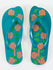 Women's Slippers - Babar - Flowers - Turquoise/Orange - Islamic Impressions