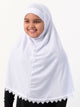 Girls Two Piece Hijab With Crochet (Turkish)