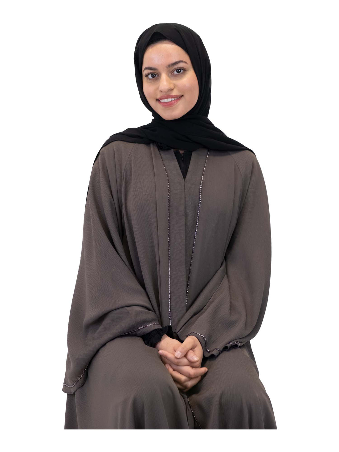 Plain Chiffon Scarf in Black, view 4