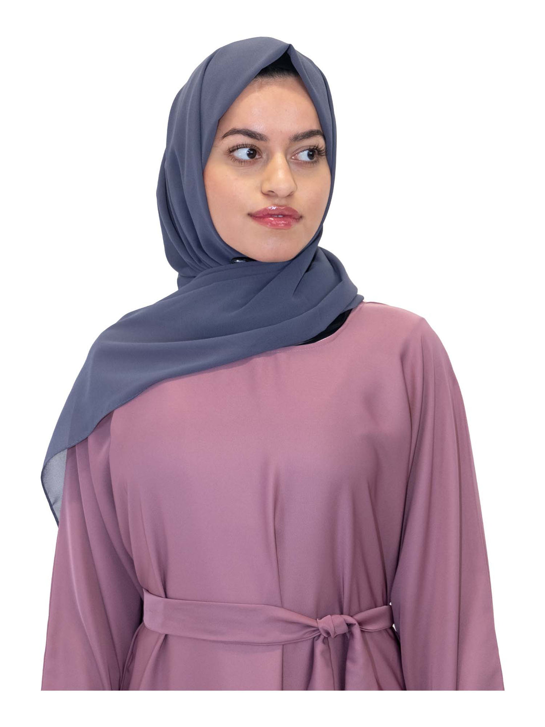 Plain Chiffon Scarf in Dark Grey, view 1