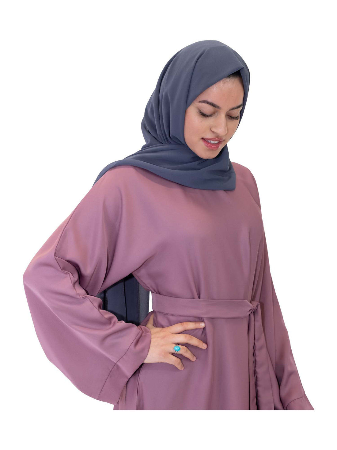 Plain Chiffon Scarf in Dark Grey, view 2