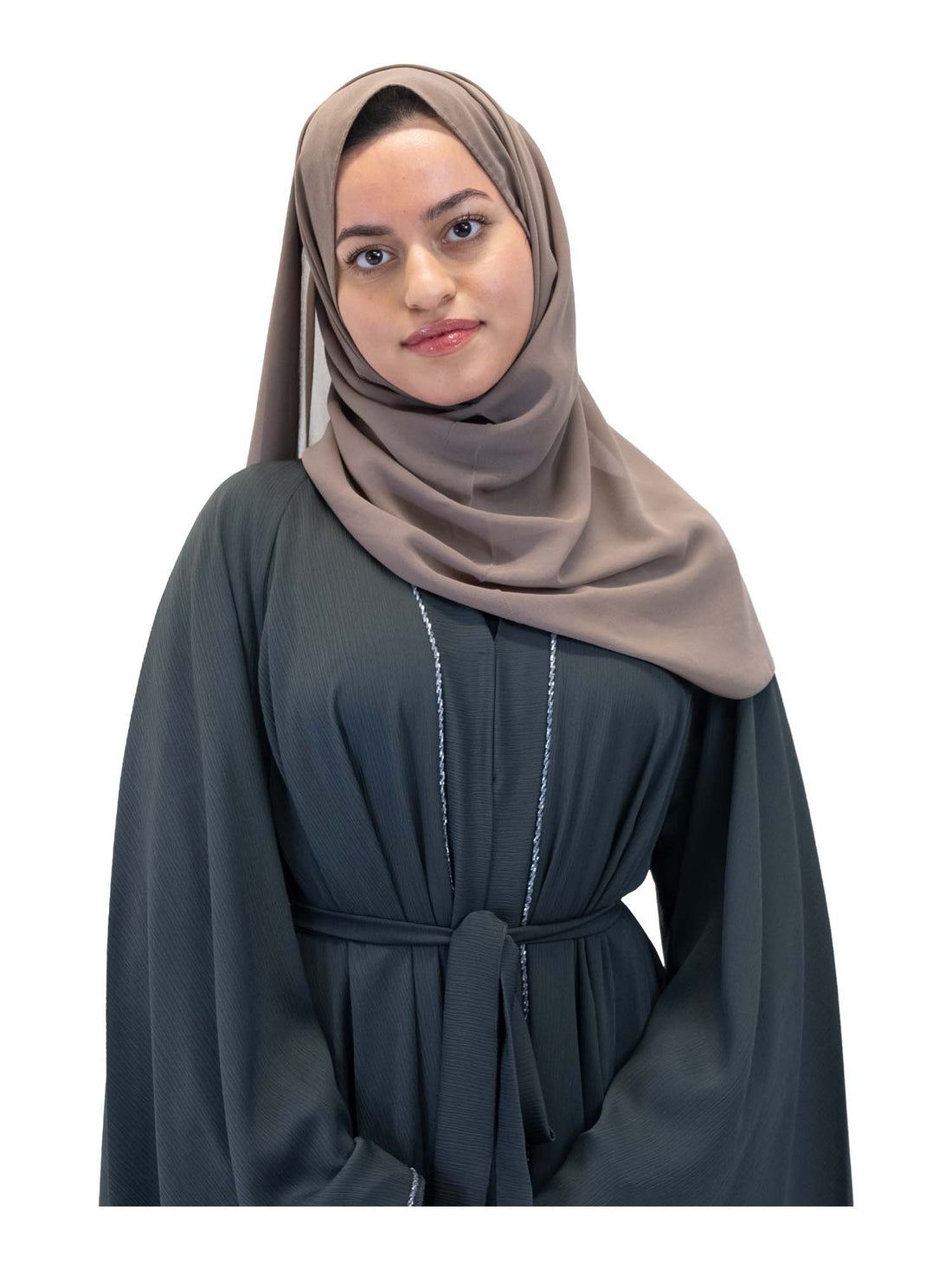 Plain Chiffon Scarf in Mocha, view 3