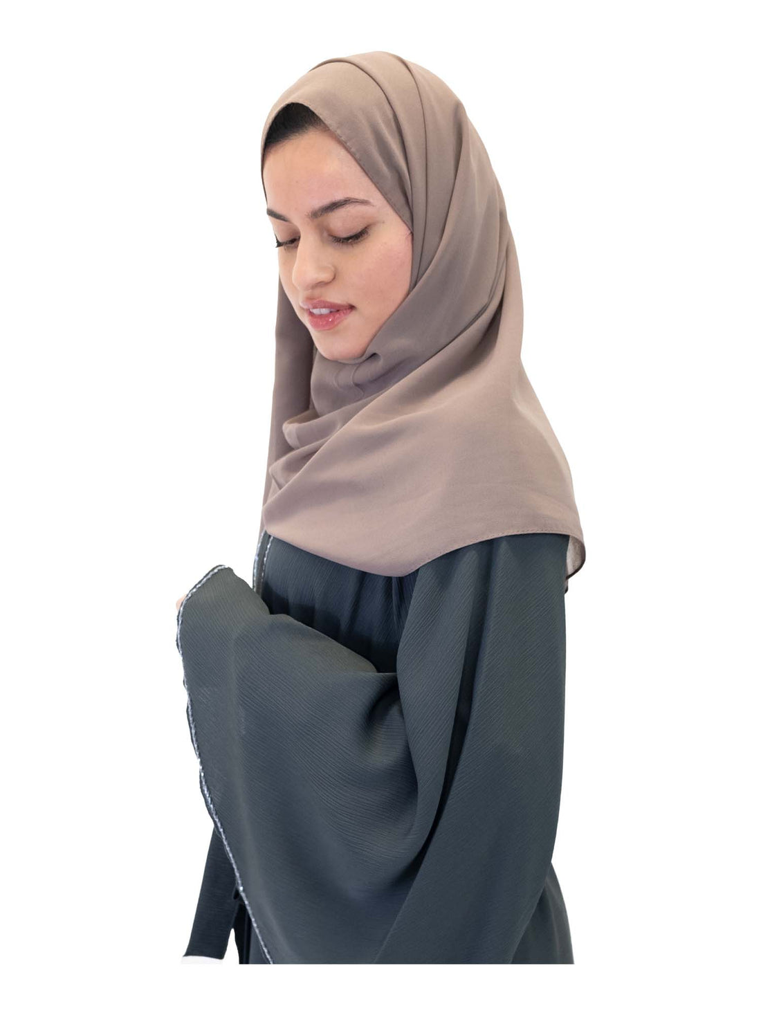 Plain Chiffon Scarf in Mocha, view 4