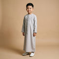 Islamic Impressions Boy's Omani Tassel Thobe - Platinum Grey thumbnail