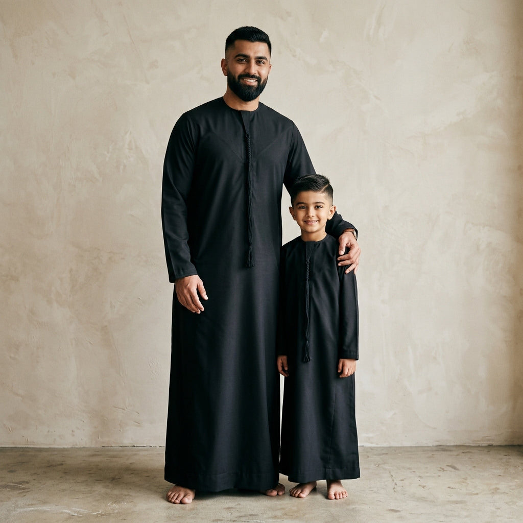 Father and Son matching Omani Tassel Thobes