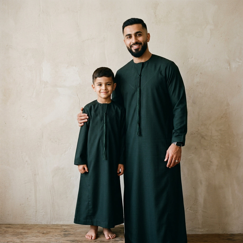 Father and Son matching Omani Tassel Thobes