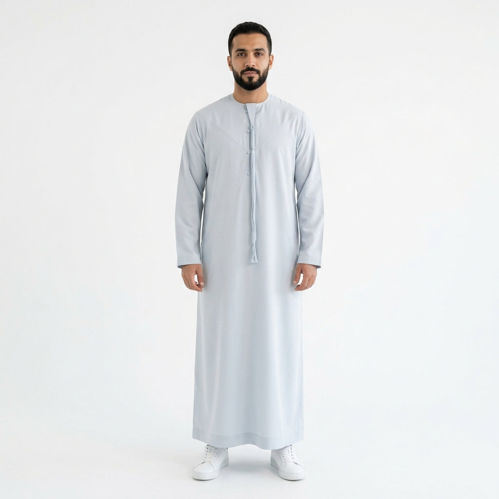 Islamic Impressions Omani Tassel Thobe - Light Blue
