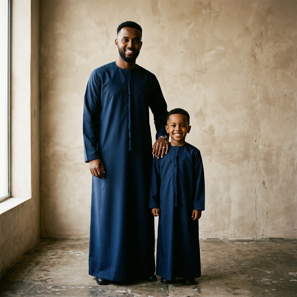 Father and Son matching Omani Tassel Thobes