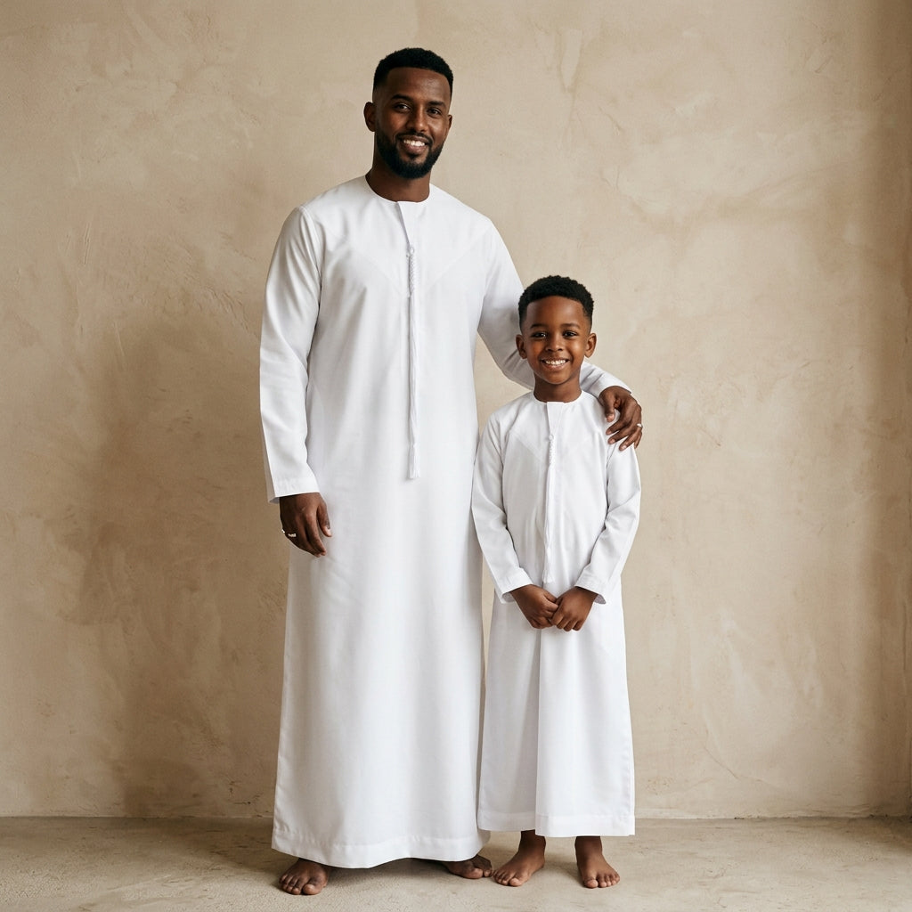 Father and Son matching Omani Tassel Thobes